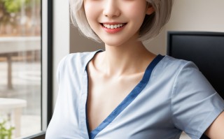 <span style ='color:#c22424'><b>白发美少女办公室性感写真，时尚与魅力并存</b></span>